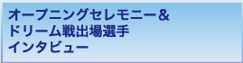 オープニングセレモニー＆ドリーム戦出場選手インタビュー